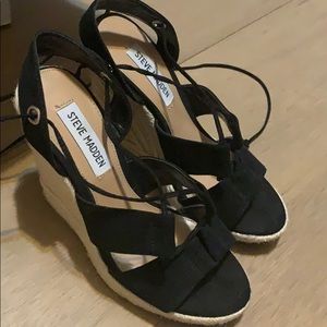 Size 36 Lace Up Espadrilles Steve Madden Wedges